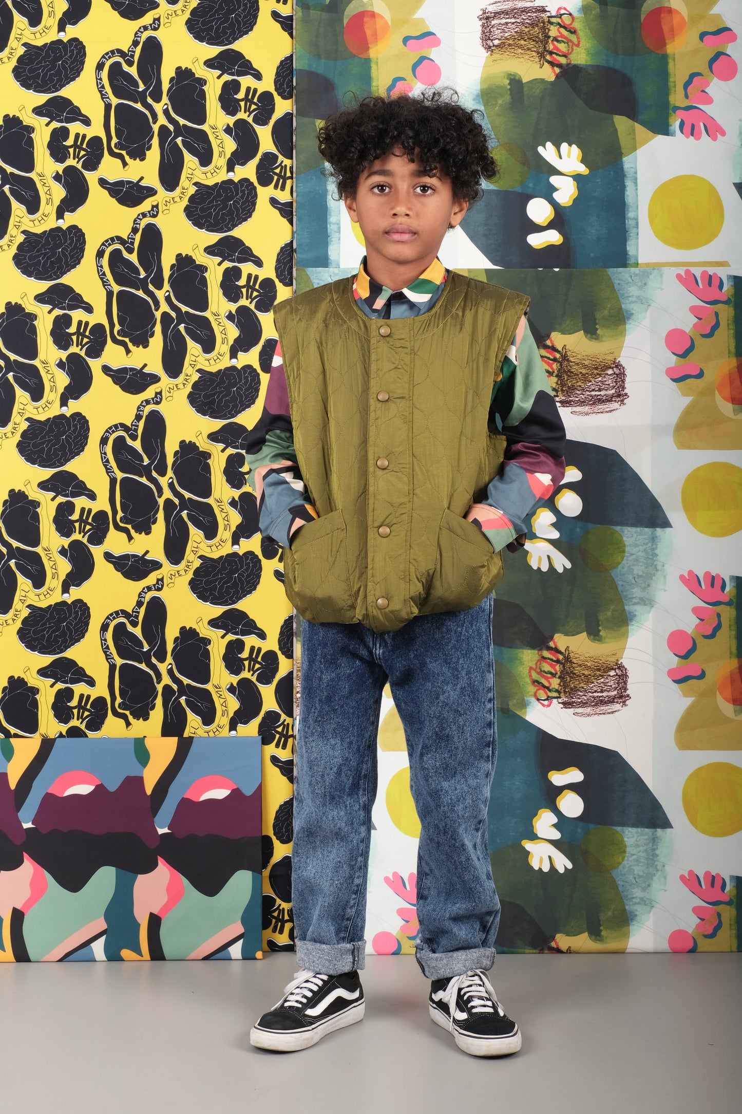 Antero Green Padded Flowers
